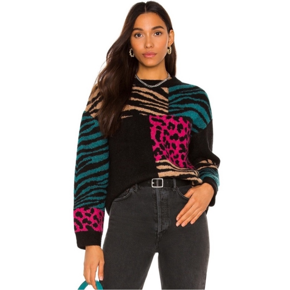 NWT Rails Kylie Black Patchwork Animal